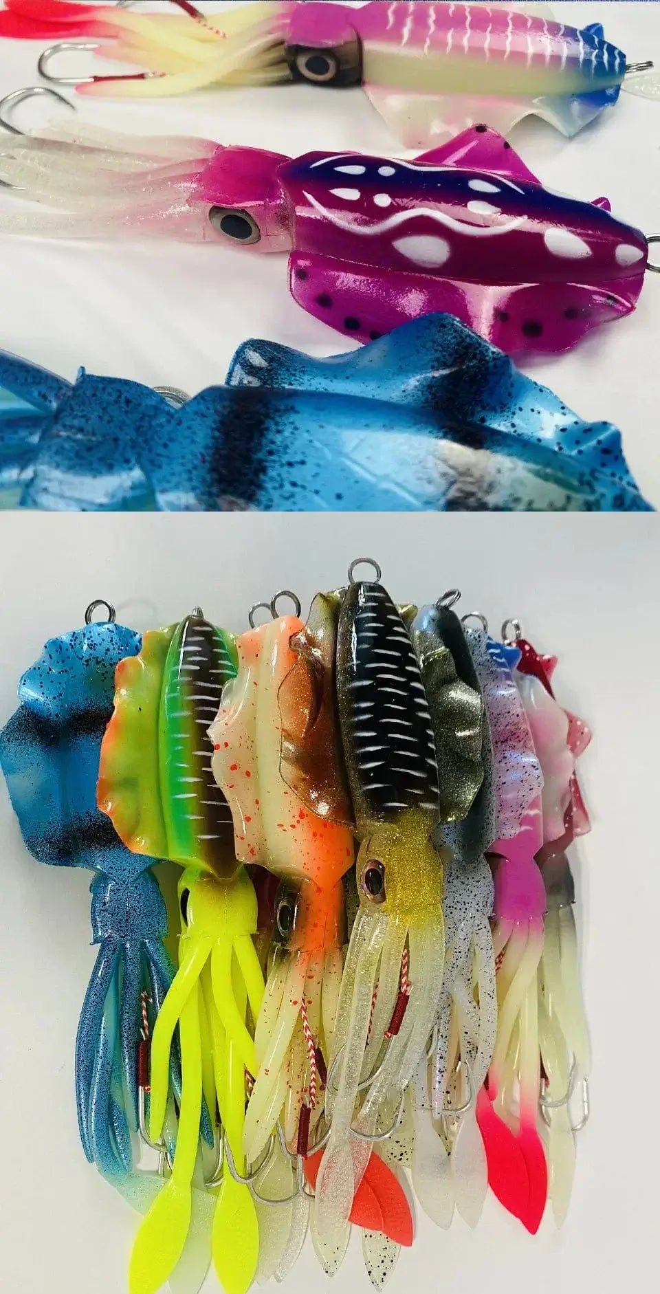 China China 60g120g150g Silicone Soft Artificial Rubber Luminous UV Squid Jig Fishing Lures For Sea Fishing Trolling Wobbler Bait