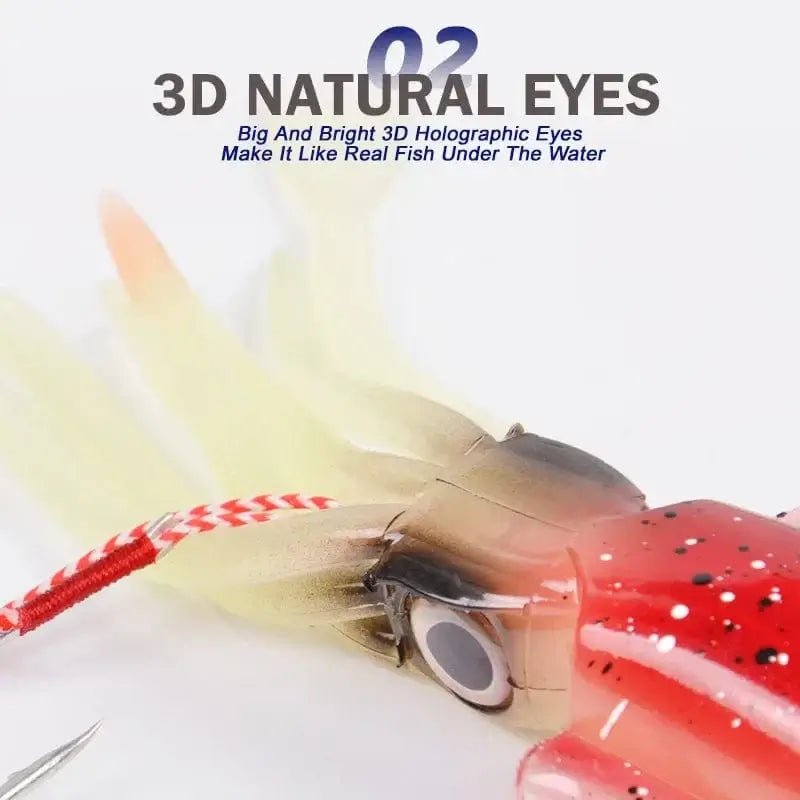 China China 60g120g150g Silicone Soft Artificial Rubber Luminous UV Squid Jig Fishing Lures For Sea Fishing Trolling Wobbler Bait