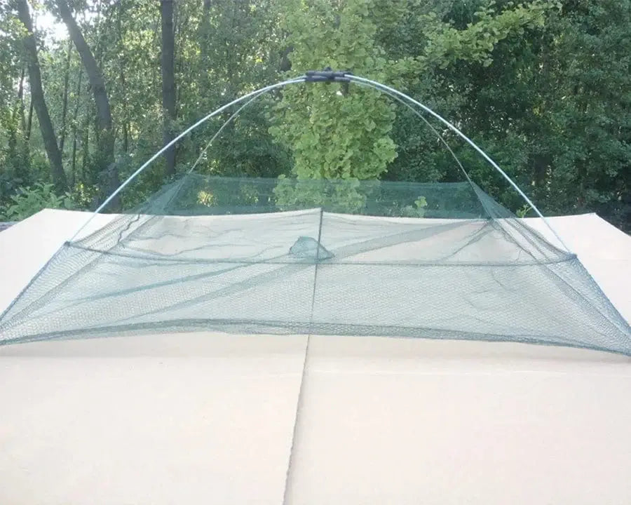 China China 60x60cm 60cm 80cm Portable Fishing Net Foldable Folding Mesh Nylon Fishing Net Landing Baits Trap Cast Dip Crab Shrimp Nets Catch Fish