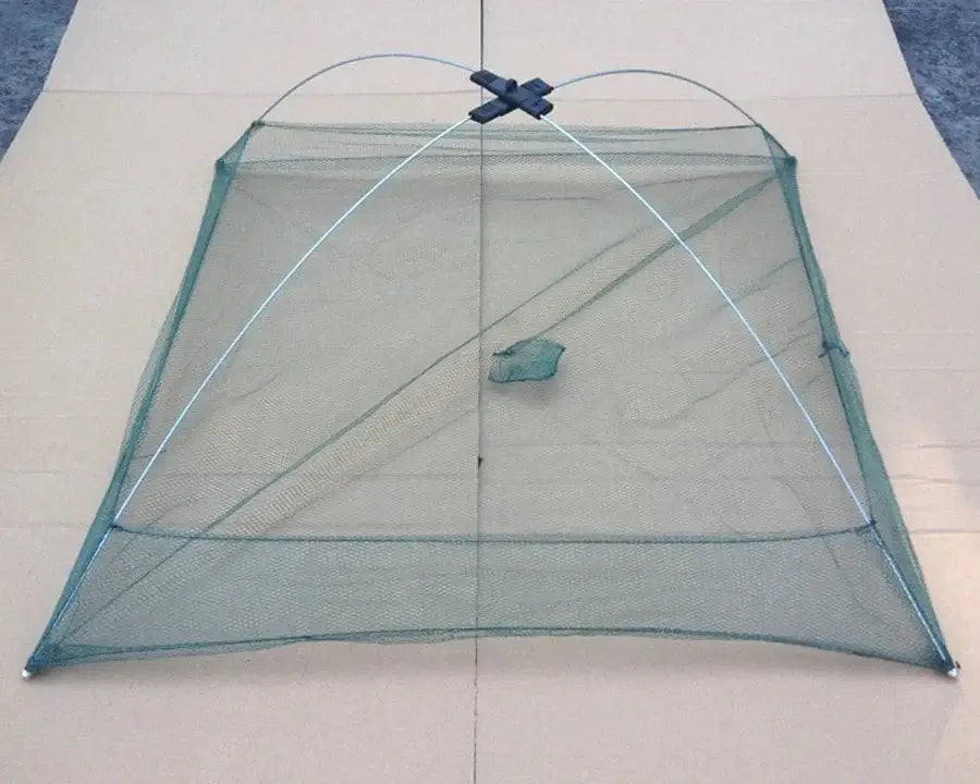 China China 60x60cm 60cm 80cm Portable Fishing Net Foldable Folding Mesh Nylon Fishing Net Landing Baits Trap Cast Dip Crab Shrimp Nets Catch Fish