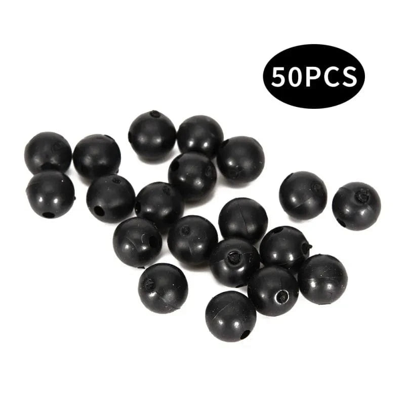 China China 6mm 2 50Pcs/Set Rubber Pearl Fishing Bean Rig Accessories 8mm 6mm Round Carp Rubber Beads Fishing Tackle Carp Rigs tools