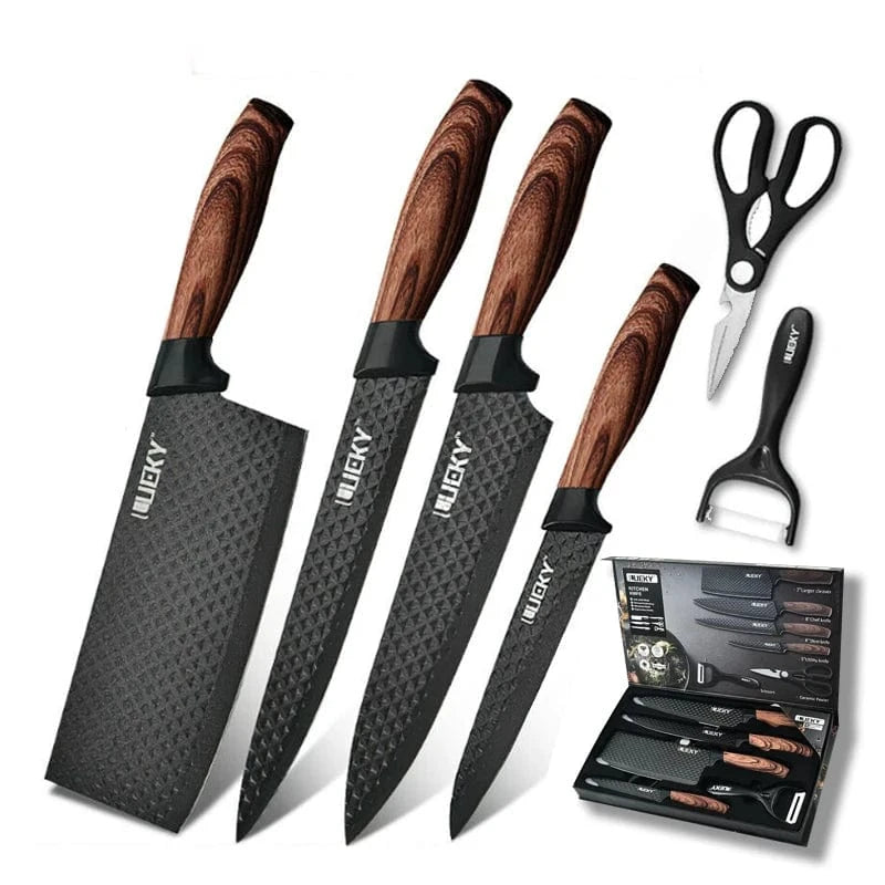 China China 6PCS Sets / CHINA Kitchen Knives Stainless Steel 6 PCS Sets
