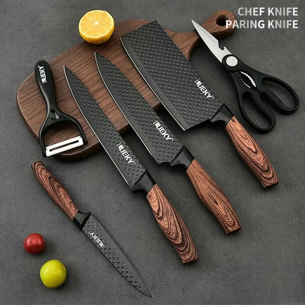 China China 6PCS Sets / CHINA Kitchen Knives Stainless Steel 6 PCS Sets