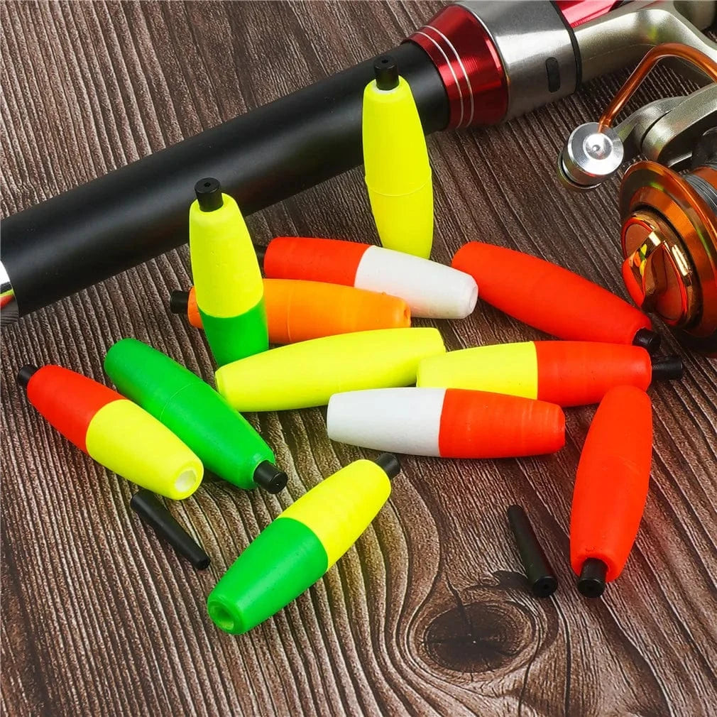 China China 7/14Pcs Fishing Foam Floats catfish Buoy Fishing Bobbers Peg Float Indicator Corks for Catfishing Tackle Fly Fishing Tackle