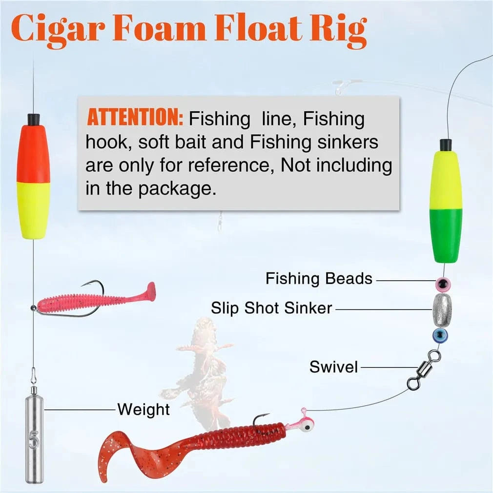 China China 7/14Pcs Fishing Foam Floats catfish Buoy Fishing Bobbers Peg Float Indicator Corks for Catfishing Tackle Fly Fishing Tackle