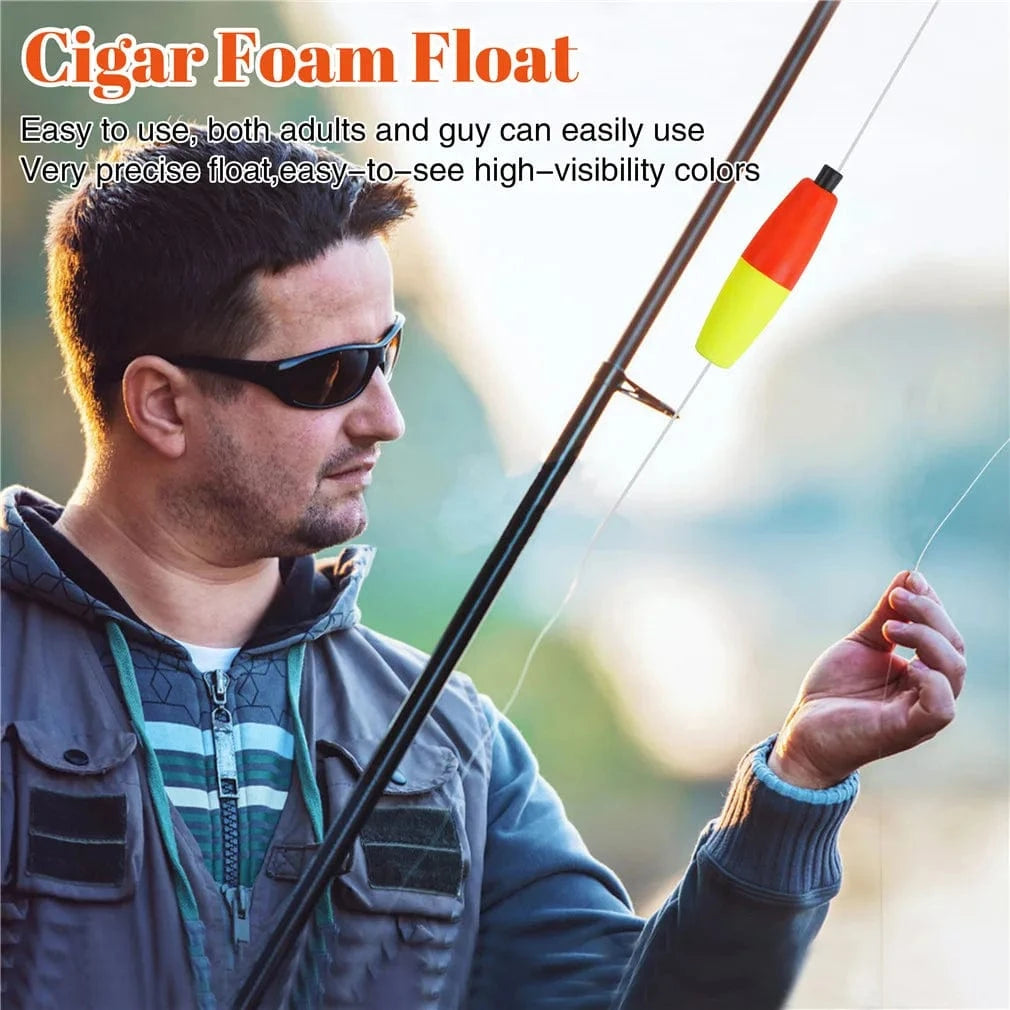 China China 7/14Pcs Fishing Foam Floats catfish Buoy Fishing Bobbers Peg Float Indicator Corks for Catfishing Tackle Fly Fishing Tackle