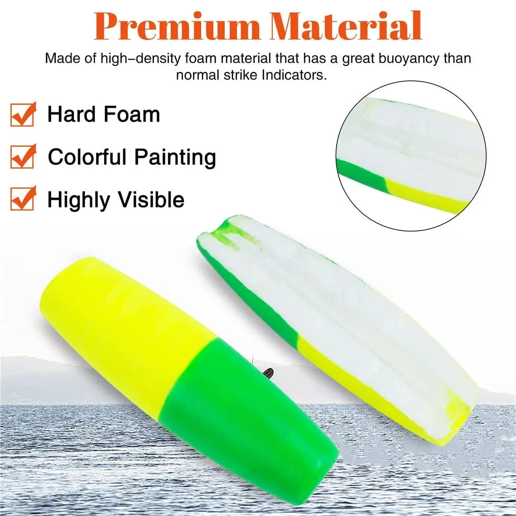 China China 7/14Pcs Fishing Foam Floats catfish Buoy Fishing Bobbers Peg Float Indicator Corks for Catfishing Tackle Fly Fishing Tackle