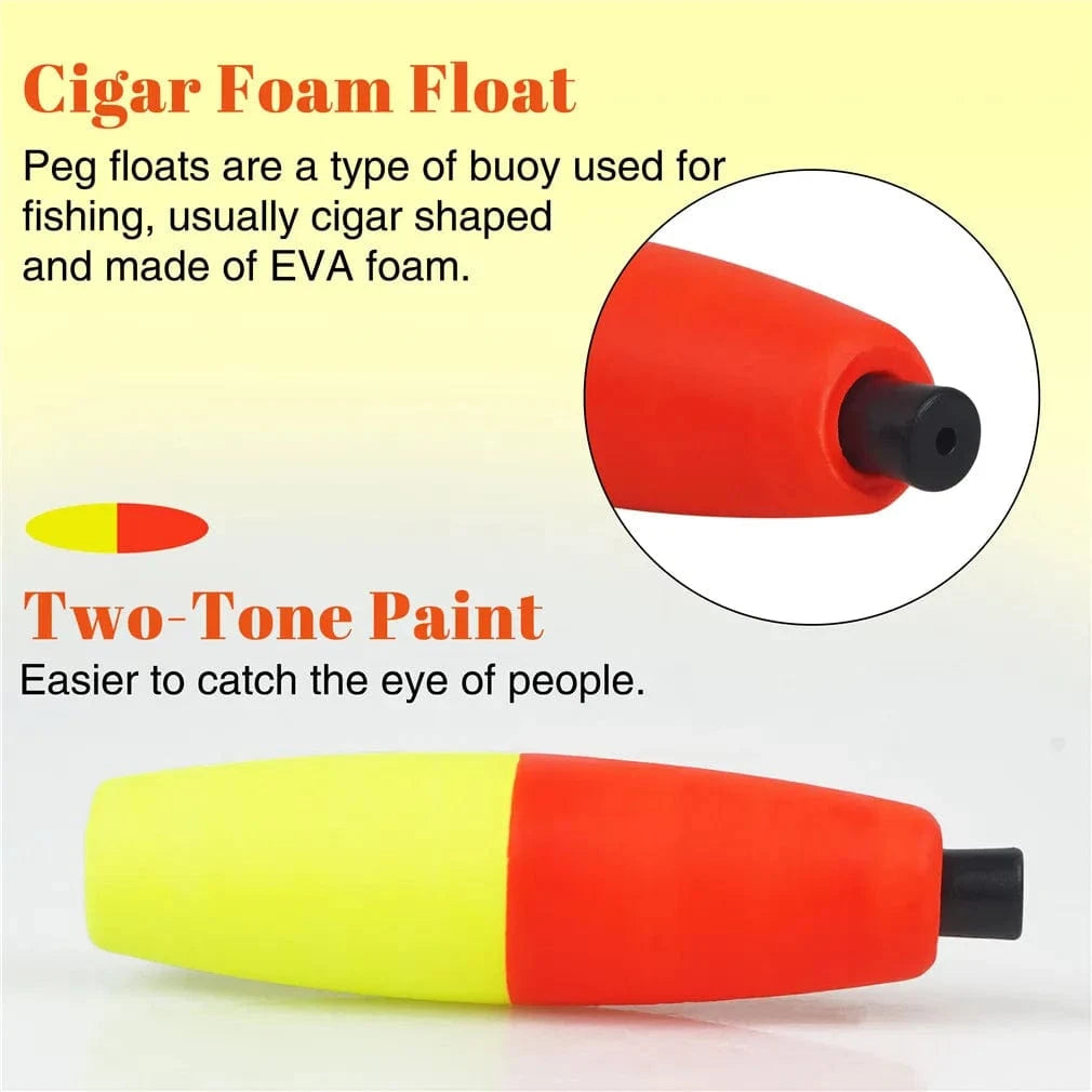 China China 7/14Pcs Fishing Foam Floats catfish Buoy Fishing Bobbers Peg Float Indicator Corks for Catfishing Tackle Fly Fishing Tackle