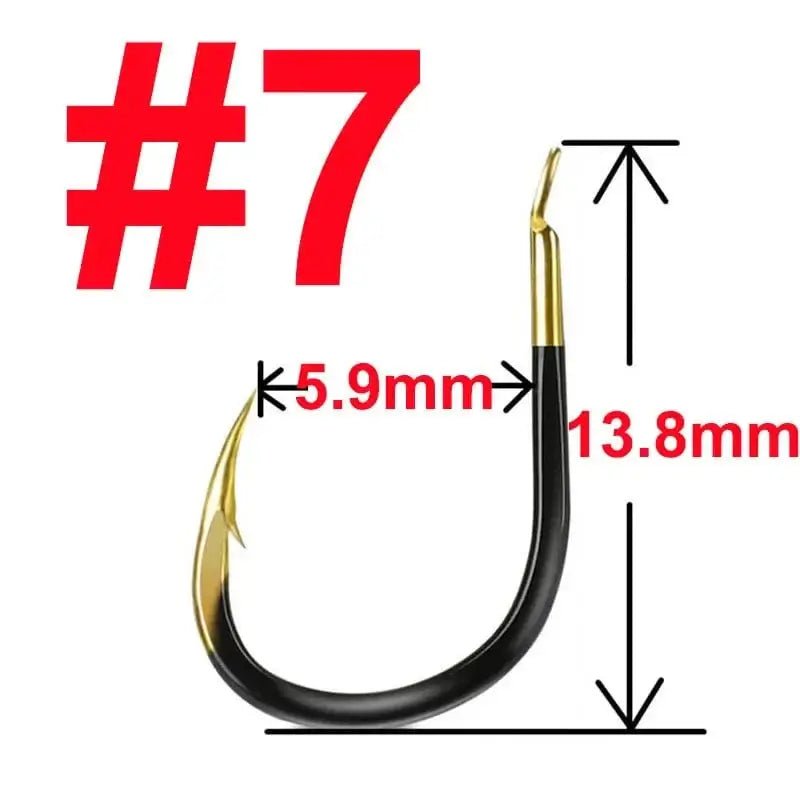 China China 7 / 20 pcs 20 pcs Fishing Hook Single Fishhook Fishing Accessories Supplies Lures Carp Fishing Tackle Barbed Colored Tungsten Alloy