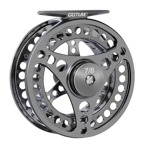 China China 7 8 Fly reel / Russian Federation Goture 3/4 5/6 7/8 9/10 WT Fly Fishing Reels CNC-machined Large Arbor Fly Reel 2+1BB 1:1 For Trout Pike Carp Fishing Accessories