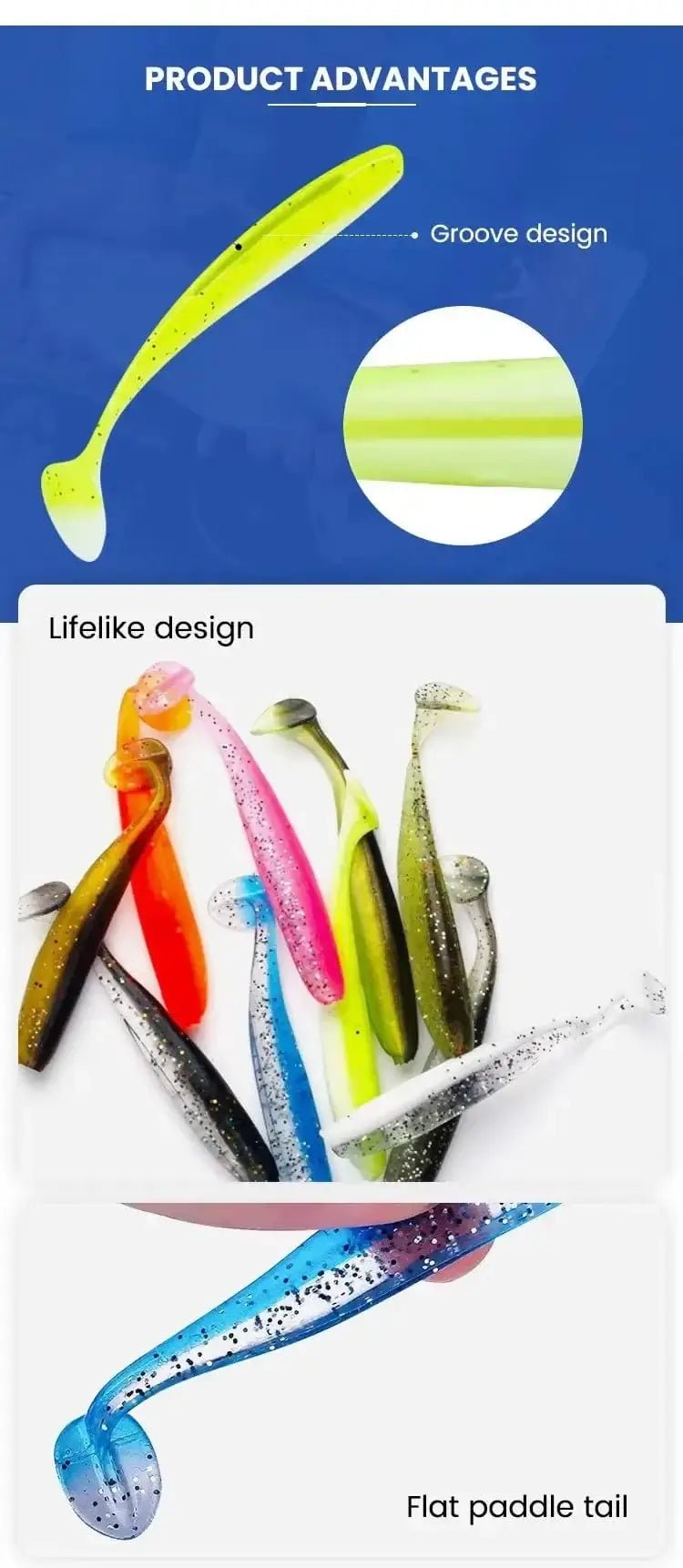 China China 7CM-2g / random color-100pcs 100pcs T Tail 70mm 90mm 120mm Shad Worm Soft Bait Artificial Bait Swimbait Bait Wobbler Soft Baits Silicone Fishing Sports