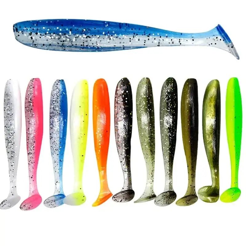 China China 7CM-2g / random color-100pcs 100pcs T Tail 70mm 90mm 120mm Shad Worm Soft Bait Artificial Bait Swimbait Bait Wobbler Soft Baits Silicone Fishing Sports