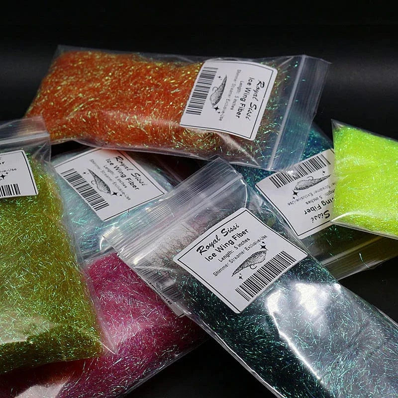 China China 7optional colors fly tying ice wing 12cm(5inches) long ice wing fiber synthetic wings tying material sparkle body Living Fibers