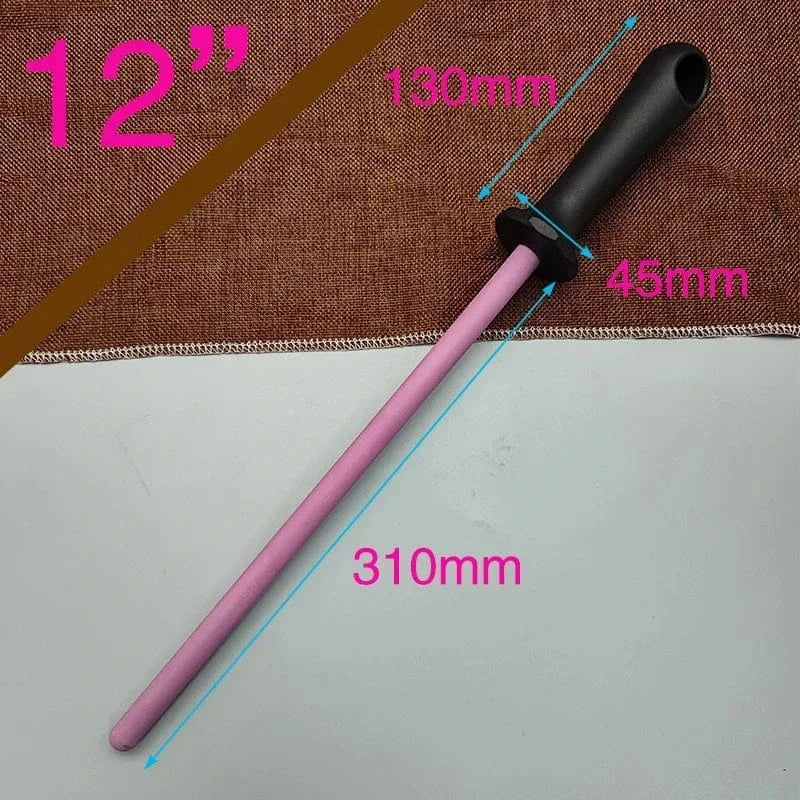 China China 8/10/12 Inch Professional Ceramic Knife Sharpener Rod Durable Knife Grinder With Non-Slip Handle Kitchen Knife Sharpening Blade