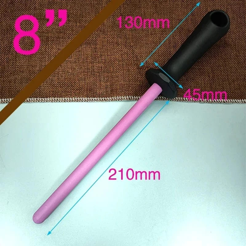 China China 8/10/12 Inch Professional Ceramic Knife Sharpener Rod Durable Knife Grinder With Non-Slip Handle Kitchen Knife Sharpening Blade
