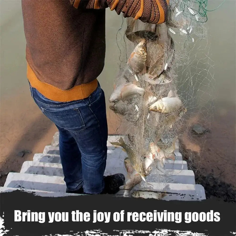 China China 8/15/20/25M Nylon Hand Cast Fish Network Fishing Net Fish Mesh Trap Monofilament Netting Tackle Tool Accessories