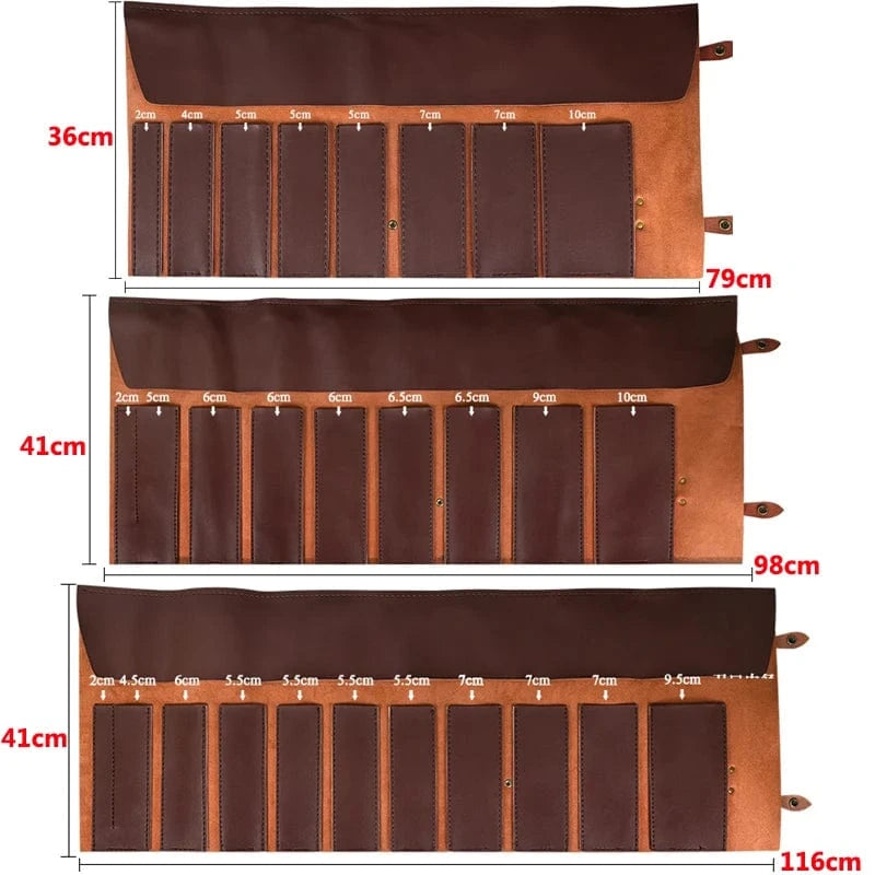 China China 8 9 11 Slot Portable Kitchen Knife Roll Bag Foldable Camping Picnic Carry Case Chef Cooking Knife Storage Pocket Organizer Tools