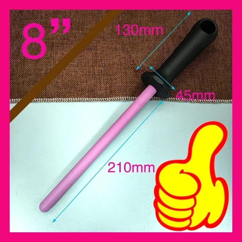 China China 8 / choice 8/10/12 Inch Professional Ceramic Knife Sharpener Rod Durable Knife Grinder With Non-Slip Handle Kitchen Knife Sharpening Blade