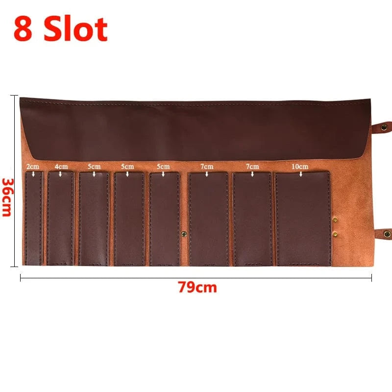 China China 8 Slot Knife Bag 8 9 11 Slot Portable Kitchen Knife Roll Bag Foldable Camping Picnic Carry Case Chef Cooking Knife Storage Pocket Organizer Tools