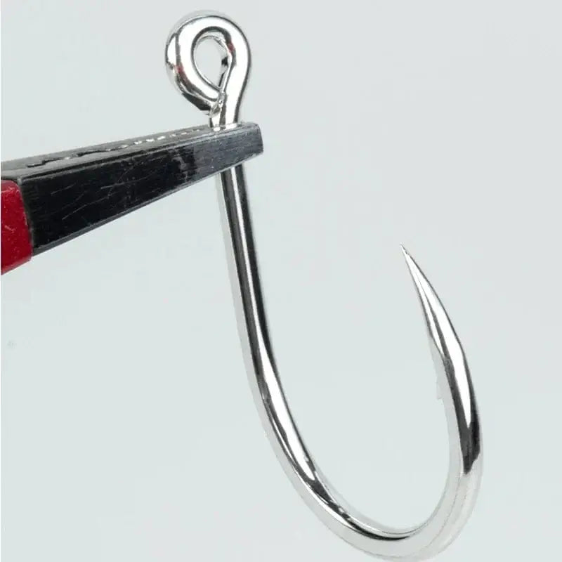 China China 8084 Bulk Fishing Hooks 4x Strengthened Sea Fishing Tippet Hooks Single Hook Barbed with Ring Deep Sea Big Game Hooks Wholesale
