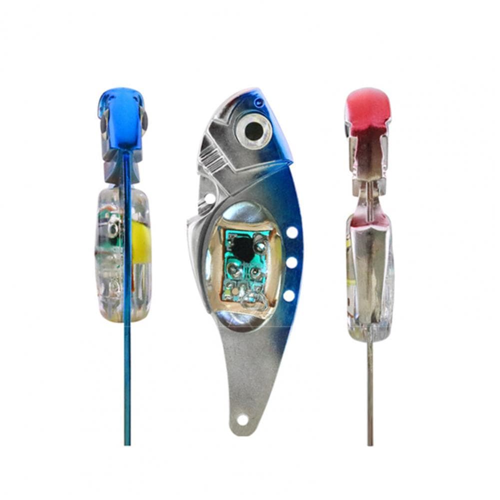 China China 8cm Metal Electronic Vibration Fake Bait Faux Lure Fish Hooks with LED Light Wobbler Artificial Plastic Hard Bait Fishing Tackle