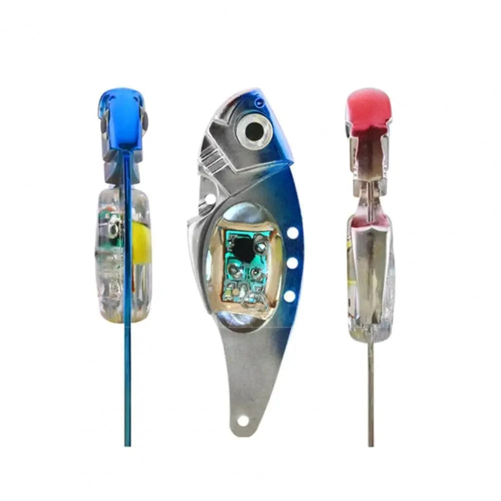 China China 8cm Metal Electronic Vibration Fake Bait Faux Lure Fish Hooks with LED Light Wobbler Artificial Plastic Hard Bait Fishing Tackle