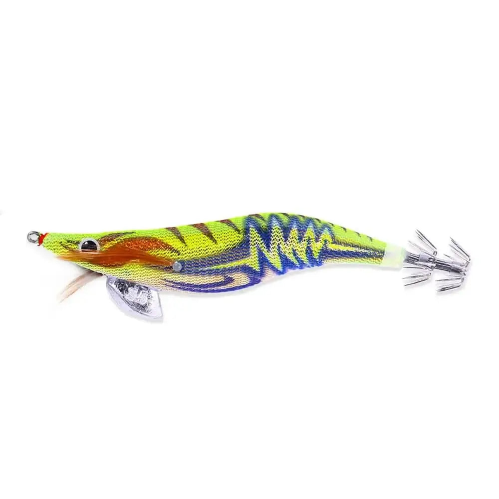 China China 9 3.5 Pesca Squid Jigging Lure Wood Shrimp Jig Hook Artificial Bait 14Cm-18G Octopus Cuttlefish Fishing Tackle with Rattling