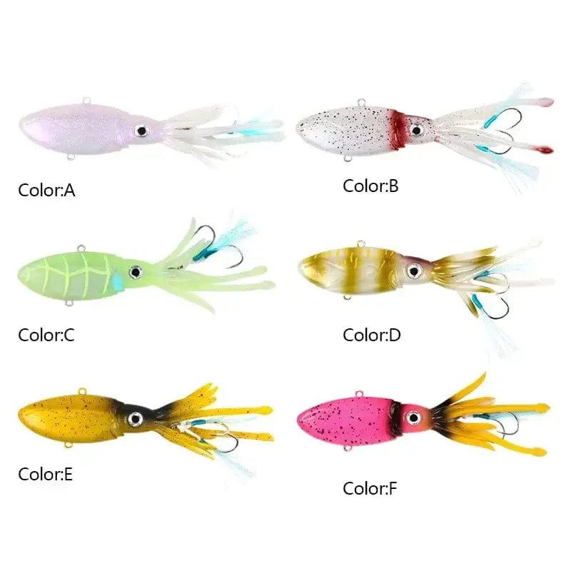 China China 90g 130g 170g 200g 250g Luminous UV TPR Octopus Squid Skirt Sea Saltwater With Assist Hook Jigging Fishing Soft Lures Bait