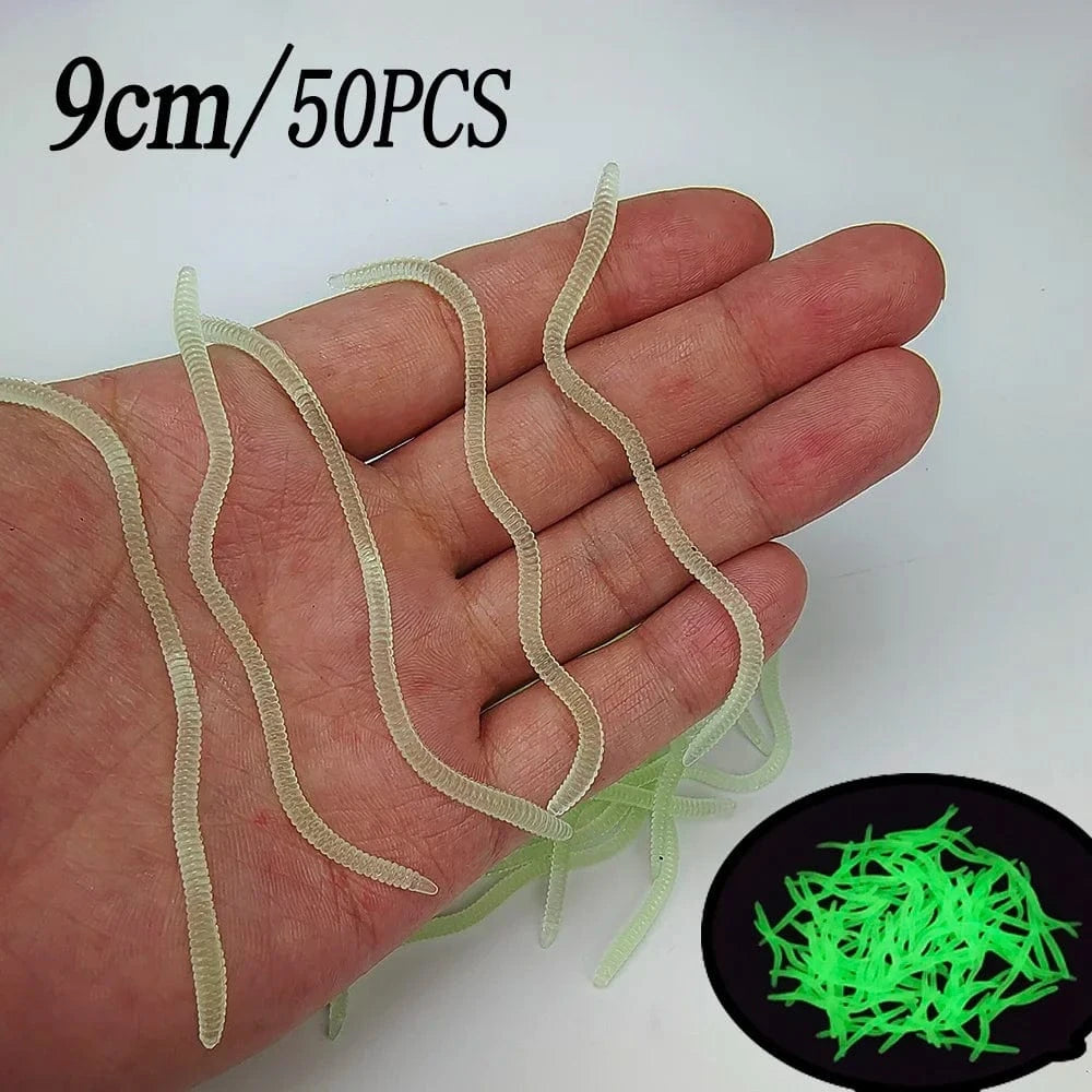 China China 9cm 50pcs C 20PCS-100pcs Lifelike Red Worm Soft Lure Earthworm Ice Winter Fishing Silicone Artificial Bait Fishy Shrimp Additive Bass Carp