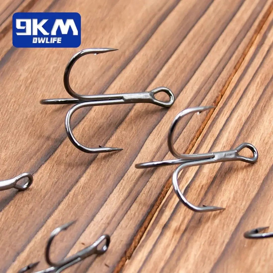 China China 9KM Fishing Treble Hooks High Carbon Steel Brabed Sharp Triple Hook Fishing Hooks on Hard Lures Saltwater Fishing Accessories