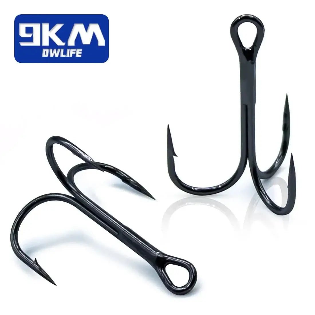 China China 9KM Fishing Treble Hooks High Carbon Steel Brabed Sharp Triple Hook Fishing Hooks on Hard Lures Saltwater Fishing Accessories