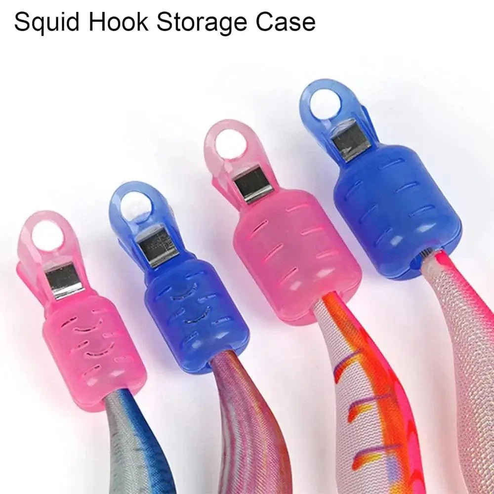 China China 9pcs Squid Jig Hook Cover Anti-Scratch Puncture Wooden Shrimp Hook Cover Storage Case Outdoor Camping Fishing Accessories Tools