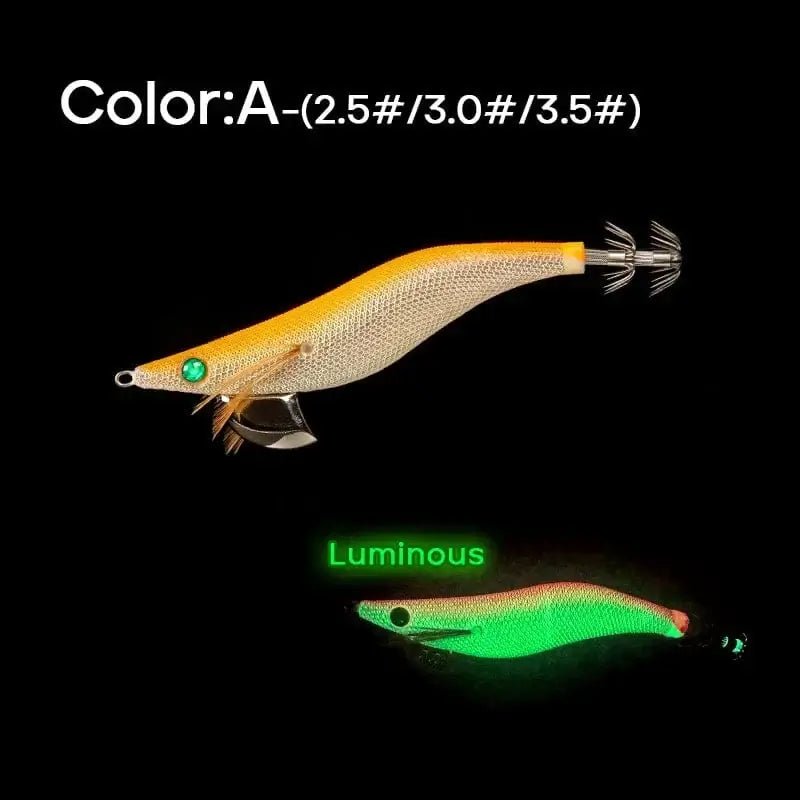 China China A / 2.5 LETOYO 2.5-3.5# squid bait Luminous squid Jig Fishing Lure Artificial bait For Webfoot Octopus Cuttlefish sea fishing lure
