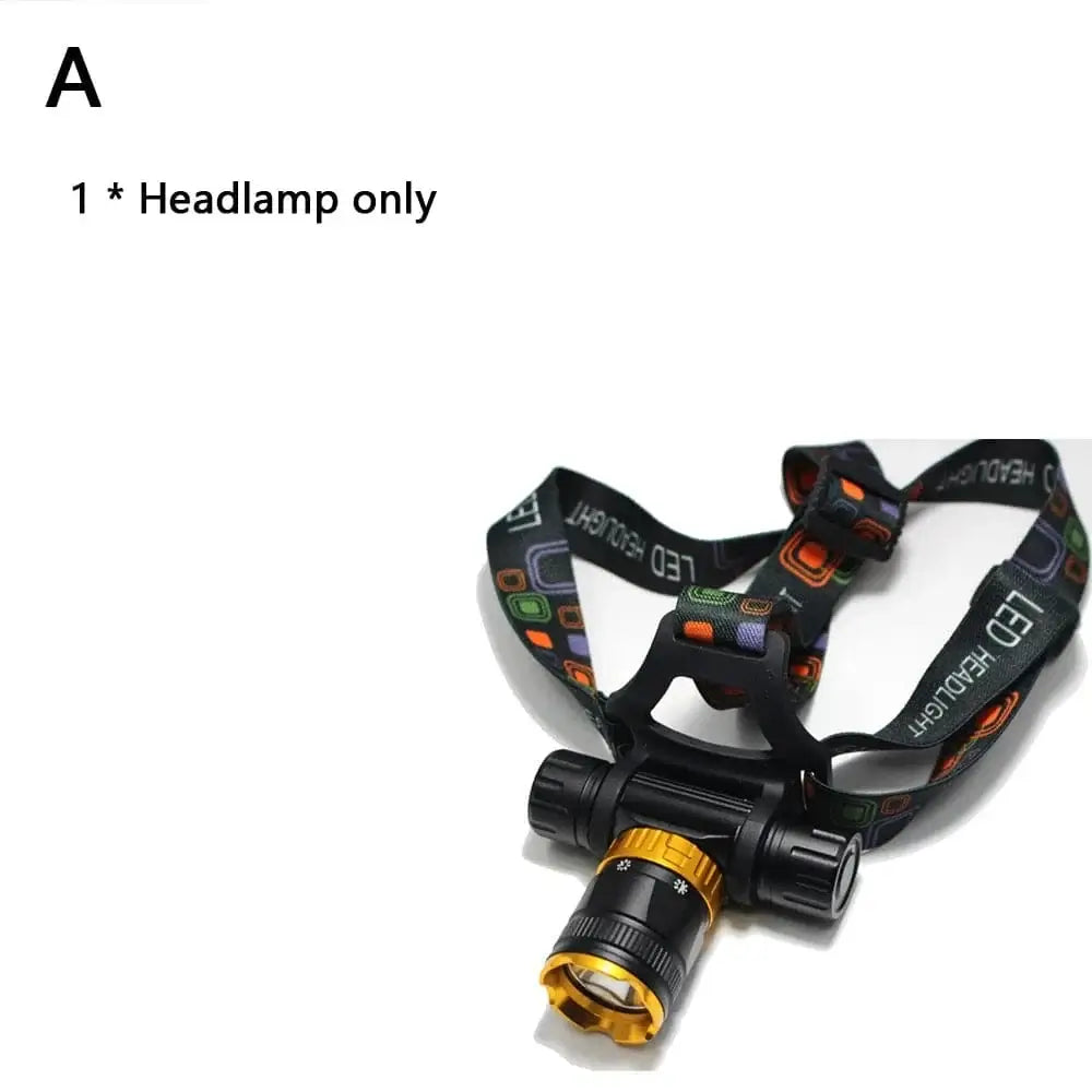 China China A / Black 10W T6 Diving head lamp spearfishing Headlight 4000 Lumen 5- Mode Waterproof LED Lighting Torch+1x 18650 battery + USB charger