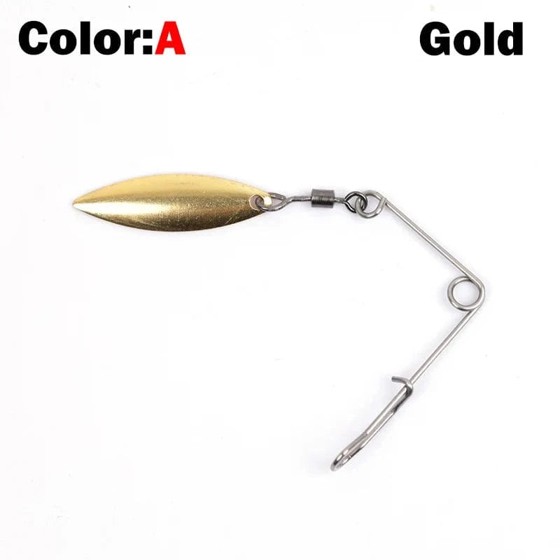 China China A-gold 10pcs 1.2g Spinner Fishing Lure Bait Spoon Swisher Buzzbait Bass Wire Bait Popper Vib Spinnerbait Lures Tackle Barb Pesca