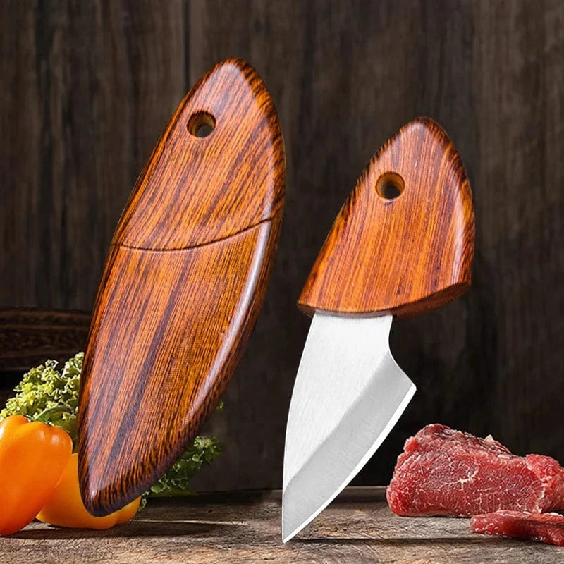 China China A Knife with Cover Mini Knife Hand Forge Blade Kitchen Knives Cleaver Meat Fish Fruit Vegetable Small Knife Chef Slicing Boning Utility Cook Tools
