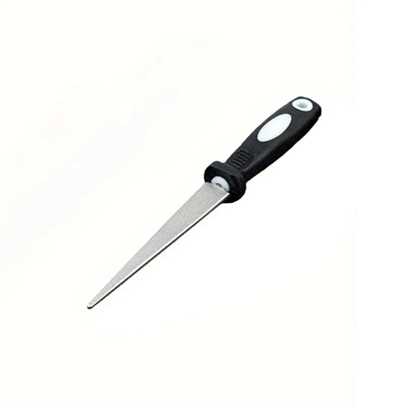 China China A1 Diamond Sharpening Scissors Knives Rod Grit File Garden Tools Double-sided Flat Curved Design Handheld Sharpener Home Supplies