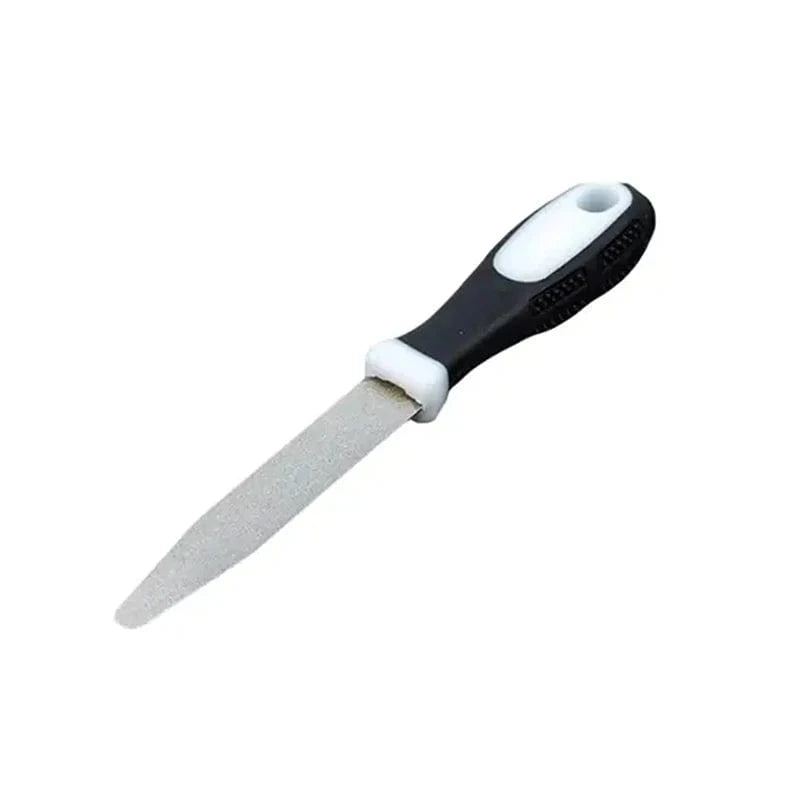 China China A2 Diamond Sharpening Scissors Knives Rod Grit File Garden Tools Double-sided Flat Curved Design Handheld Sharpener Home Supplies