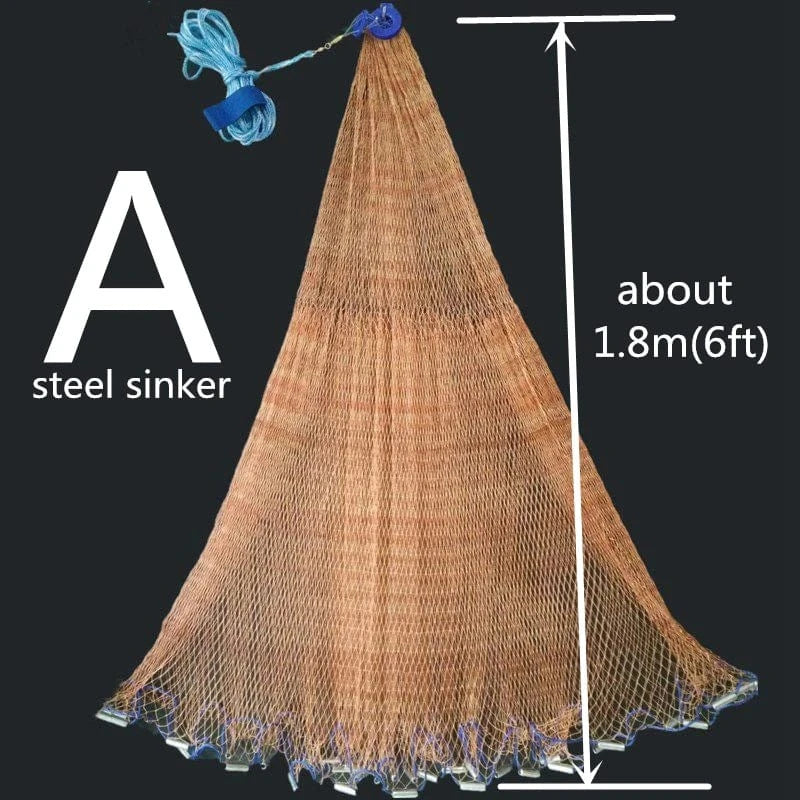 China China A36 1 Finefish Catch Fish Network USA Cast Nets Small Mesh Easy To Hand Throw Fishing Net Outdoor Water Hunting Gillnet