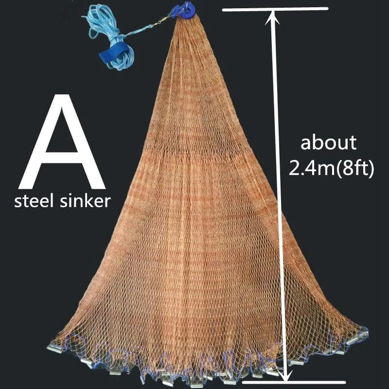 China China A48 1 Finefish Catch Fish Network USA Cast Nets Small Mesh Easy To Hand Throw Fishing Net Outdoor Water Hunting Gillnet