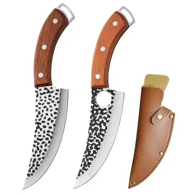 China China AB with cover Stainless Steel Handmade Forged Knife Kitchen Chef Boning Knives Fishing Knife Meat Cleaver Butcher Knife Kitchen Accesories
