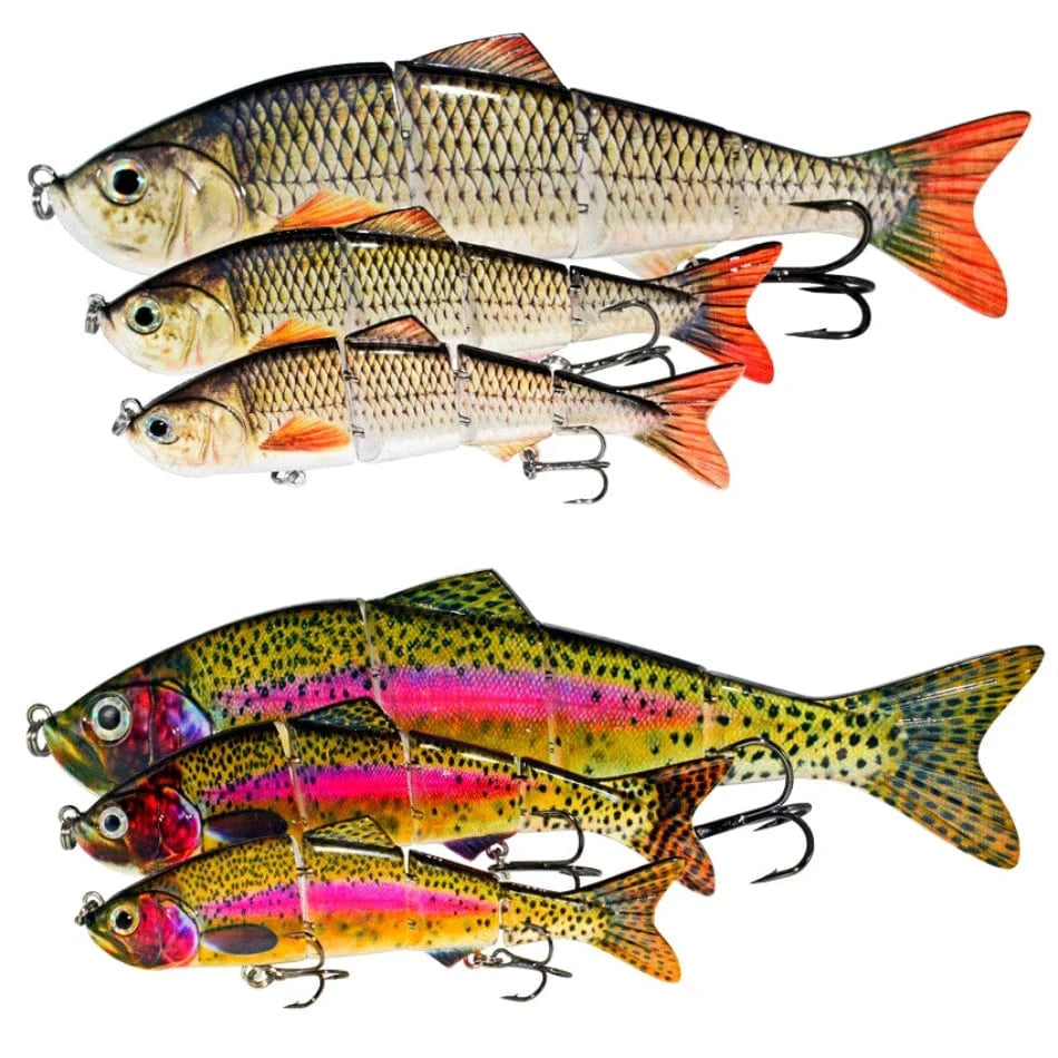 China China Abziyat Fishing Lures 4section Hard Tail Minnow Lure Swimbait Crankbait Fishing Tool Hunting Ice Fishing Bait Lifelike Fish