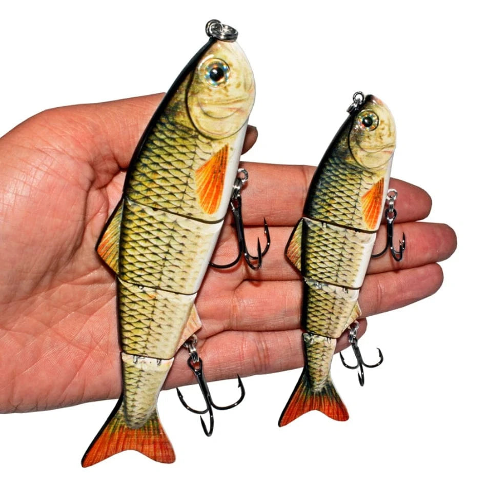 China China Abziyat Fishing Lures 4section Hard Tail Minnow Lure Swimbait Crankbait Fishing Tool Hunting Ice Fishing Bait Lifelike Fish