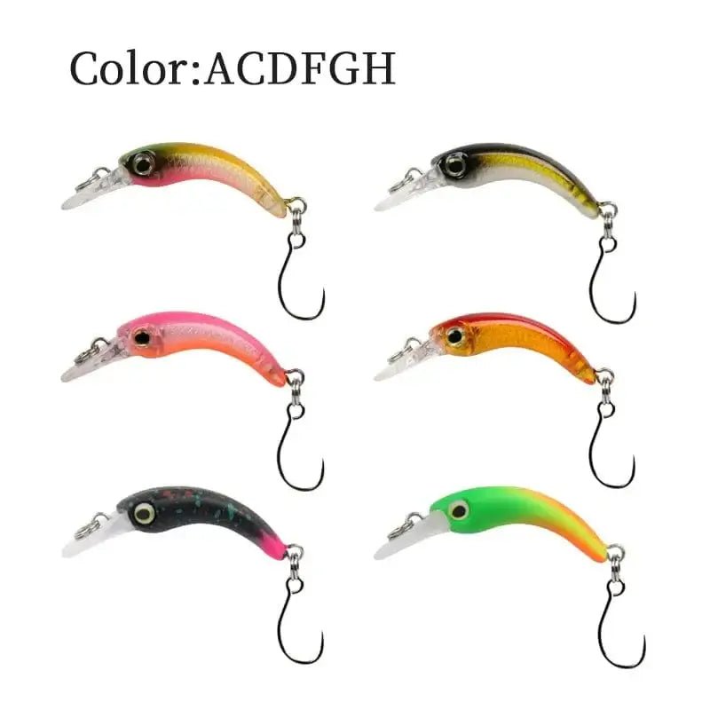 China China ACDFGH / 1.2g 40mm LETOYO Floating Injured Fishing Lure 40mm 1.2g Micro Lures Artificial Minnow Bait Wobblers For Trout Bass Perch