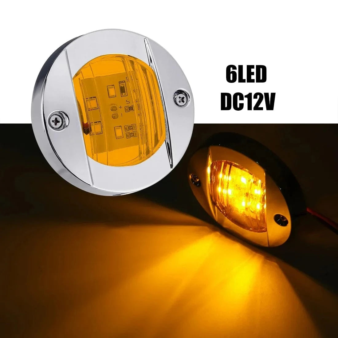 China China Amber / 4PCS Boat Marine Lights Navigation Light Waterproof Marker Lamp  For Truck RV Yacht Transom Anchor Stern DC 12V/24V 6LED Stern Light