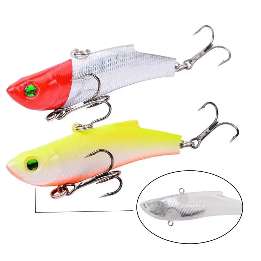 China China Aorace 1Pc Winter Ice Fishing Lure 7cm/18g Sinking Isca Artificial Rattlin Vibration VIB Hard Bait Crankbait Treble Hooks Tackle