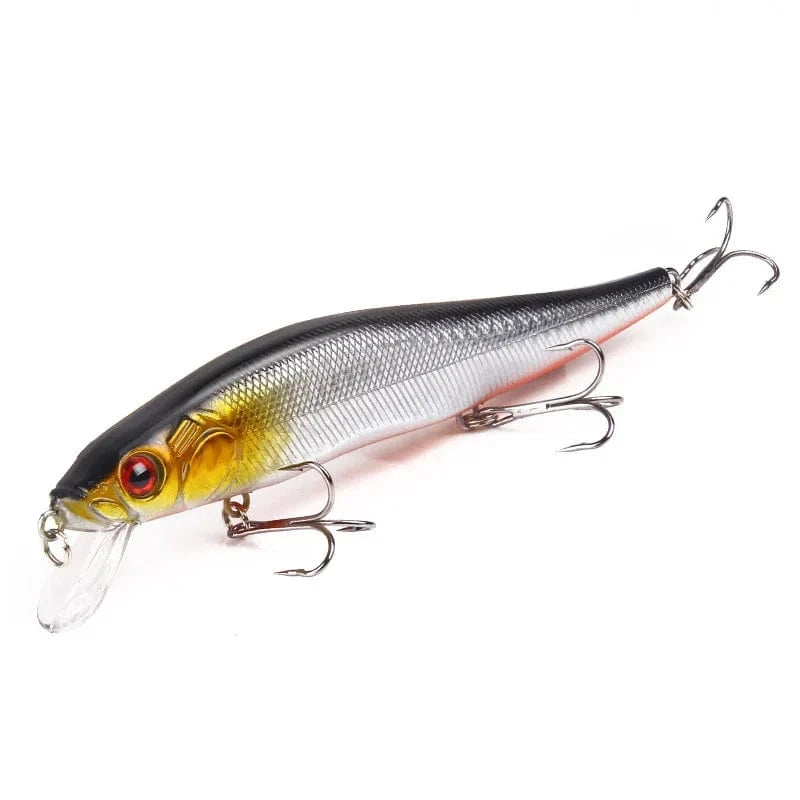 China China Aorace 1Pcs 14cm 21g Topwater wobbler 3D Eyes Fishing Lure Minnow Hard Bait 3 fish Hooks Crankbait Floating Fishing Tackle