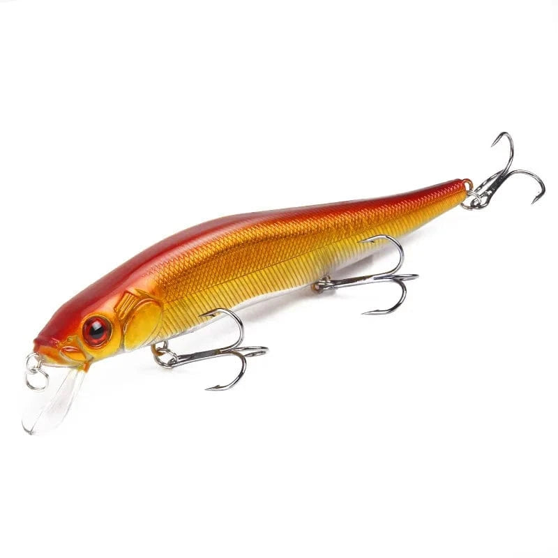 China China Aorace 1Pcs 14cm 21g Topwater wobbler 3D Eyes Fishing Lure Minnow Hard Bait 3 fish Hooks Crankbait Floating Fishing Tackle