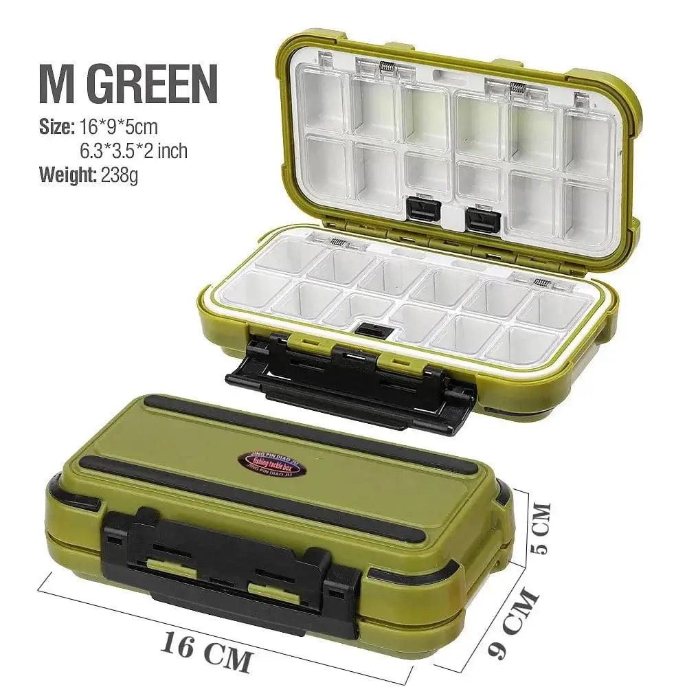 China China ArmyGreen-M Large Capacity 24/28 Grid Fishing Gear Accessories Waterproof sub-Box Fishing Hook Supplies Tool Storage Box Fishing Tackle Box