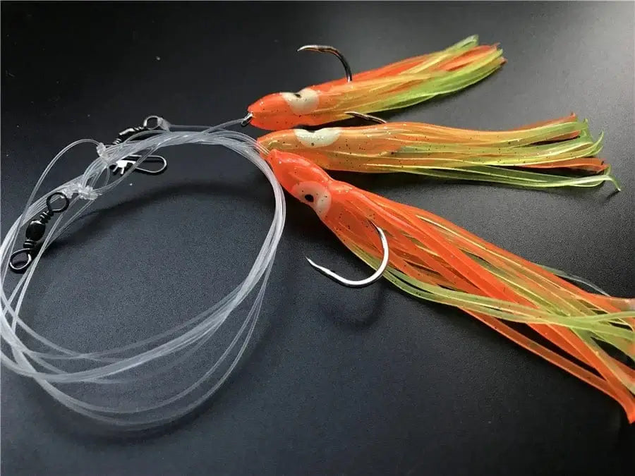 China China Artificial 6 bags srtificial octopus sabiki rigs bait , fishing snapper rigs , Sea Grouper pink sailfish lure bottom bait